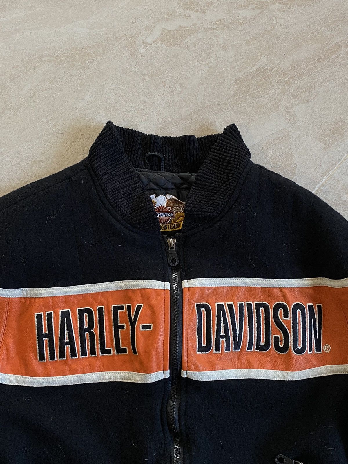 Harley Davidson Vintage Harley Davidson wool leather jacket Size US S / EU 44-46 / 1 - 7 Thumbnail