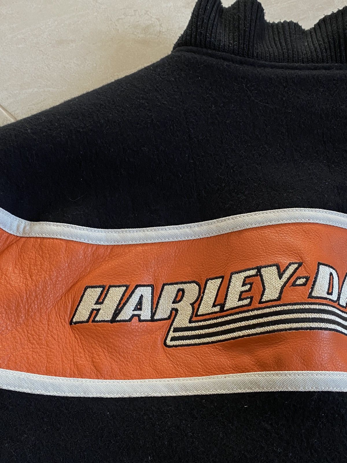 Harley Davidson Vintage Harley Davidson wool leather jacket Size US S / EU 44-46 / 1 - 24 Thumbnail