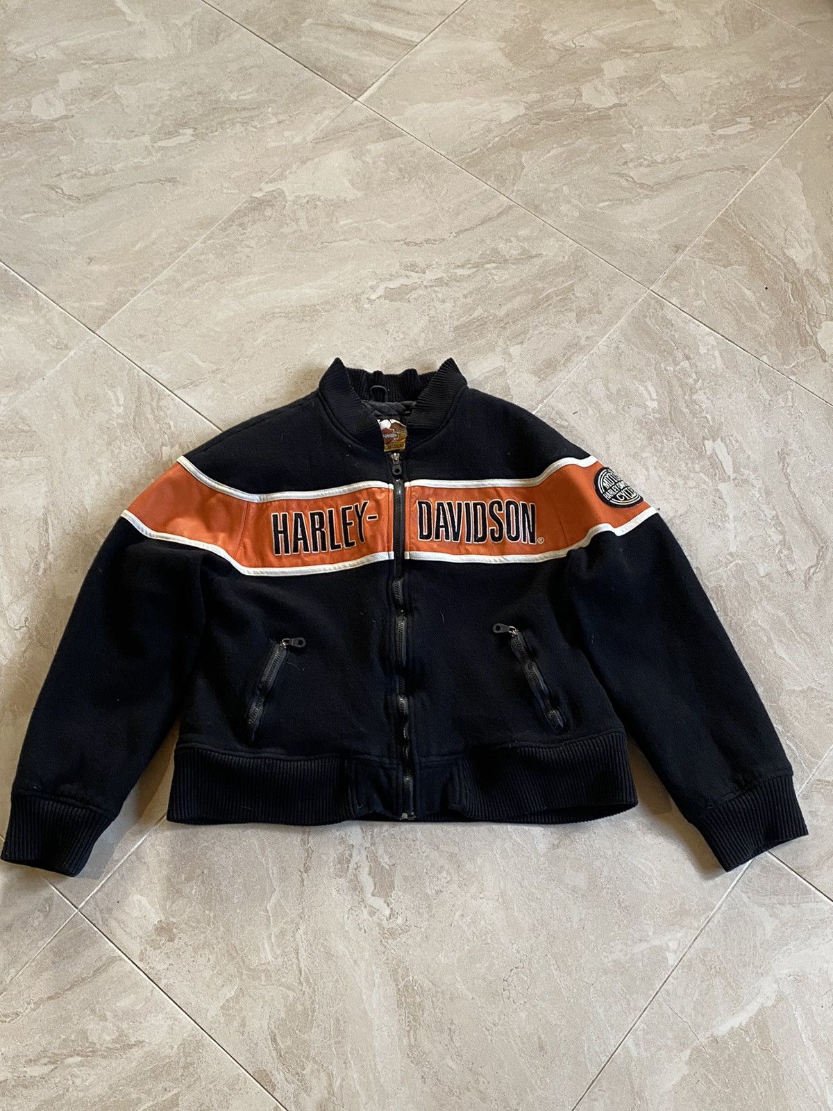 Harley Davidson Vintage Harley Davidson wool leather jacket Size US S / EU 44-46 / 1 - 4 Thumbnail