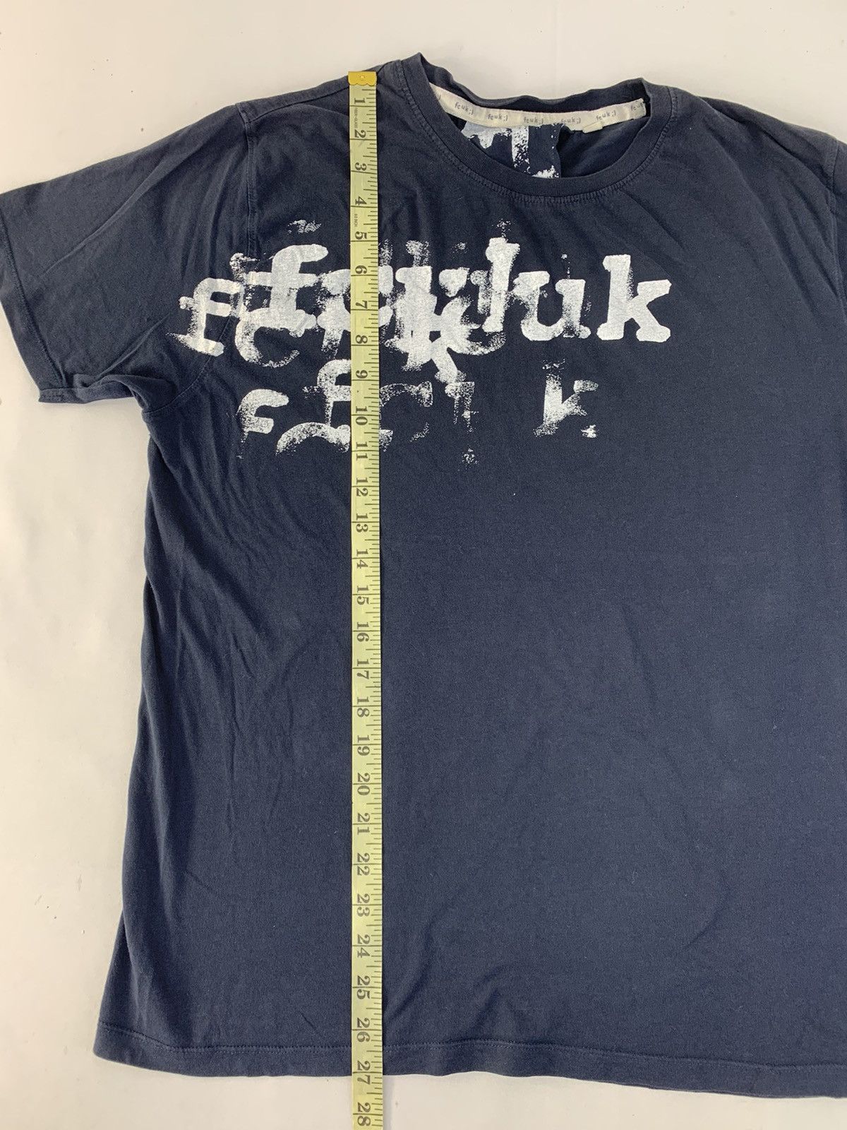 FCUK Hype 90s Fcuk Paint Style Spell Out Printed Crewneck Tee Size US L / EU 52-54 / 3 - 8 Thumbnail