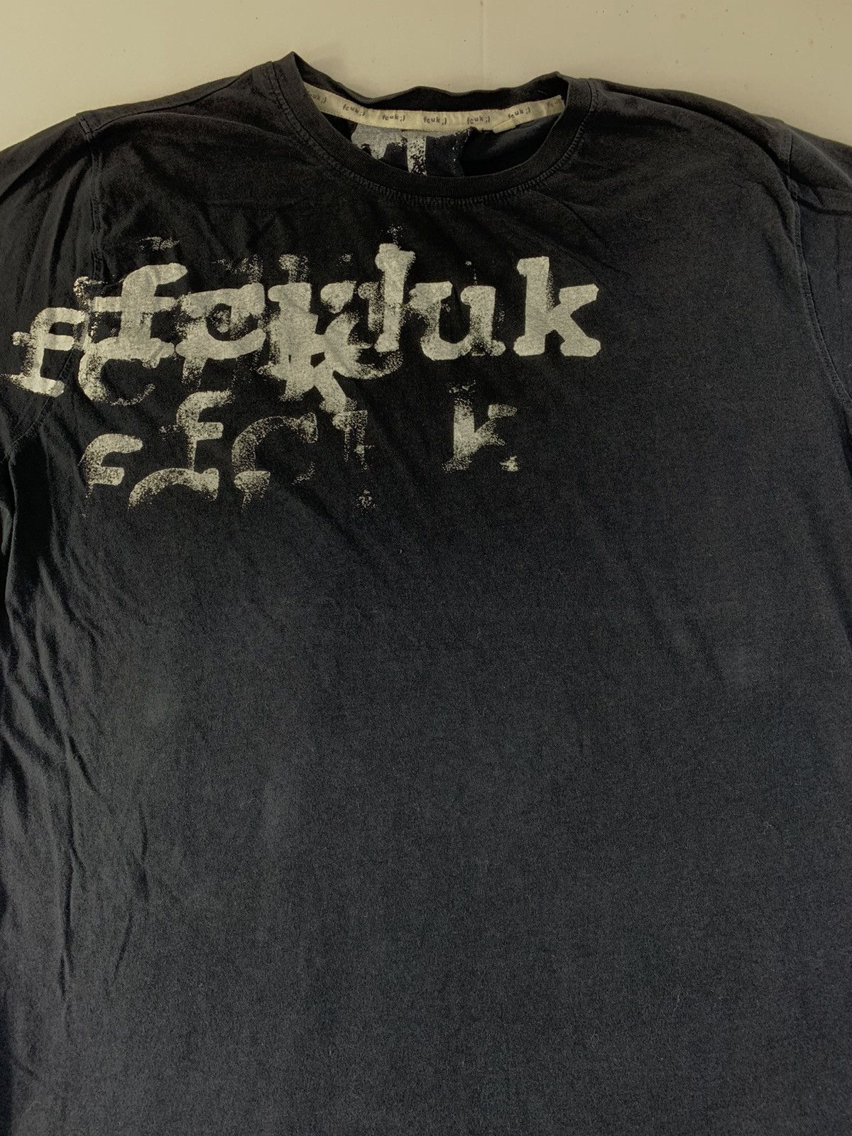 FCUK Hype 90s Fcuk Paint Style Spell Out Printed Crewneck Tee Size US L / EU 52-54 / 3 - 3 Thumbnail