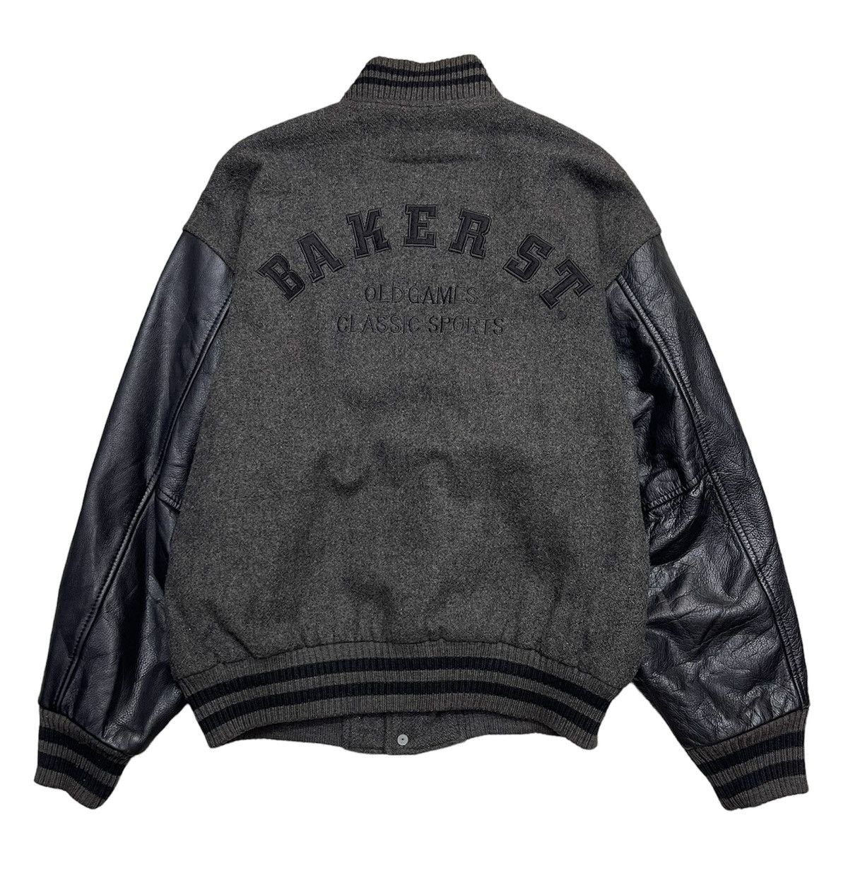 Japanese Brand Vintage 80s Baker St. Old Games Varsity Jacket Size US L / EU 52-54 / 3 - 2 Thumbnail