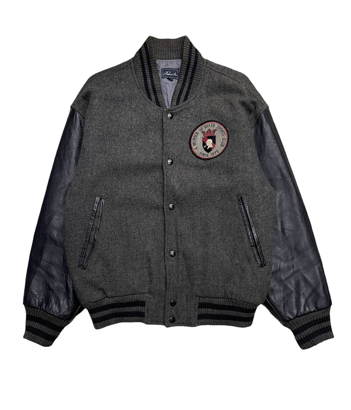 Japanese Brand Vintage 80s Baker St. Old Games Varsity Jacket Size US L / EU 52-54 / 3 - 1 Thumbnail
