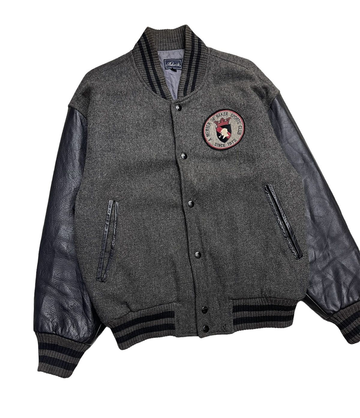 Japanese Brand Vintage 80s Baker St. Old Games Varsity Jacket Size US L / EU 52-54 / 3 - 6 Thumbnail