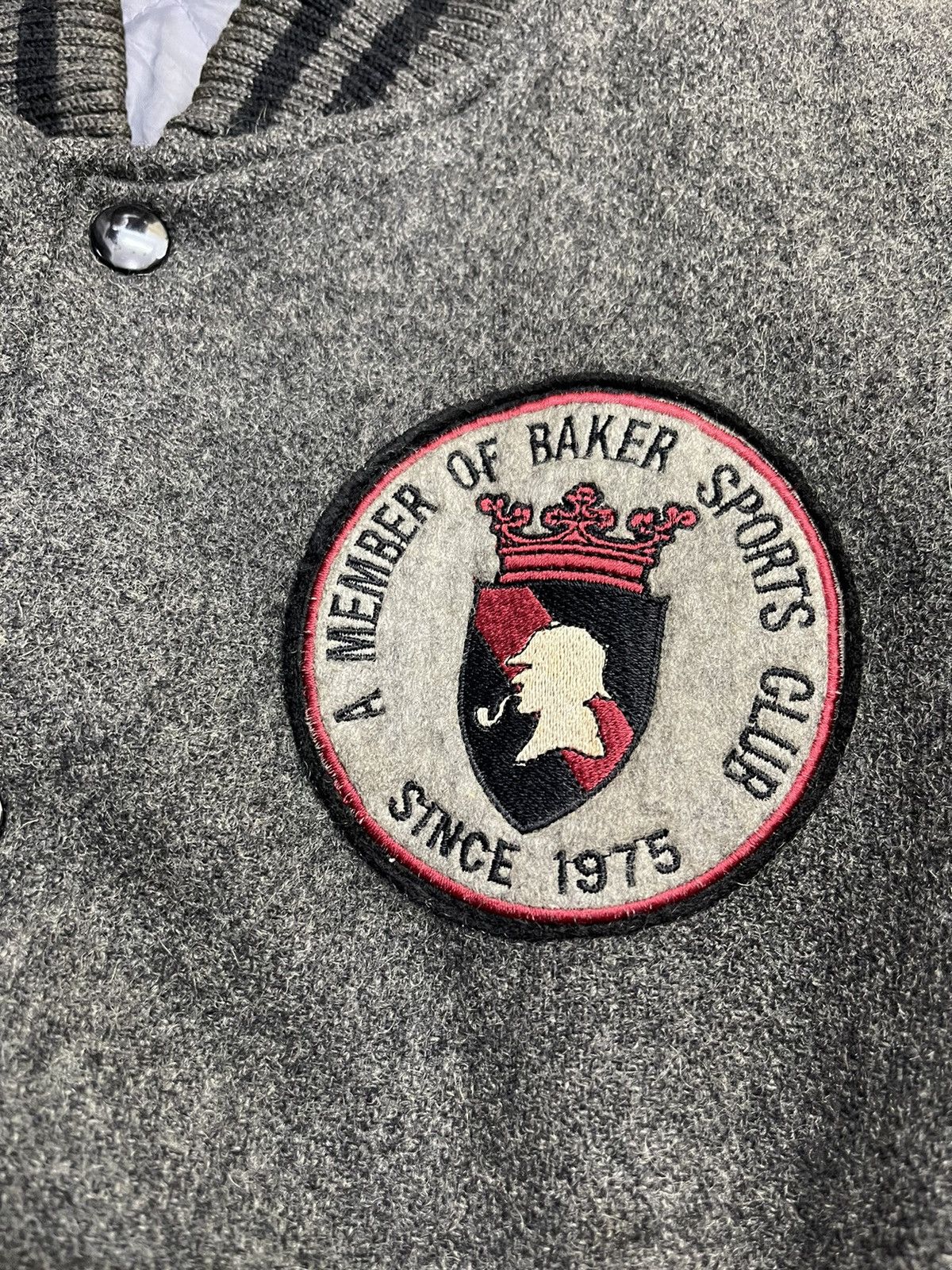 Japanese Brand Vintage 80s Baker St. Old Games Varsity Jacket Size US L / EU 52-54 / 3 - 9 Thumbnail