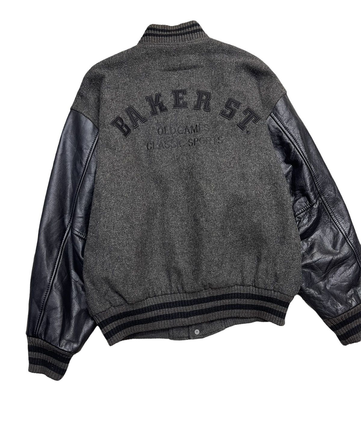 Japanese Brand Vintage 80s Baker St. Old Games Varsity Jacket Size US L / EU 52-54 / 3 - 3 Thumbnail