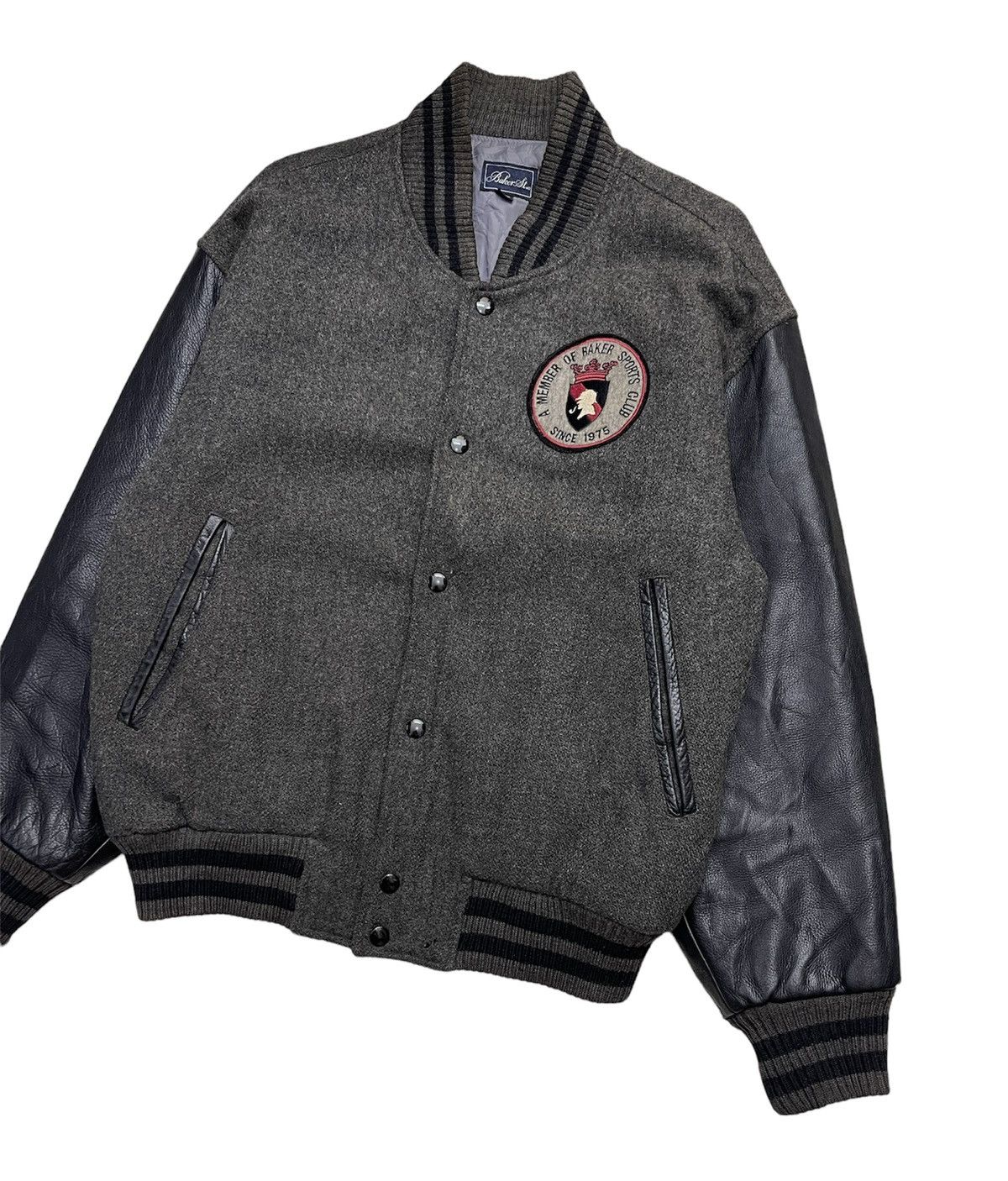 Japanese Brand Vintage 80s Baker St. Old Games Varsity Jacket Size US L / EU 52-54 / 3 - 5 Thumbnail