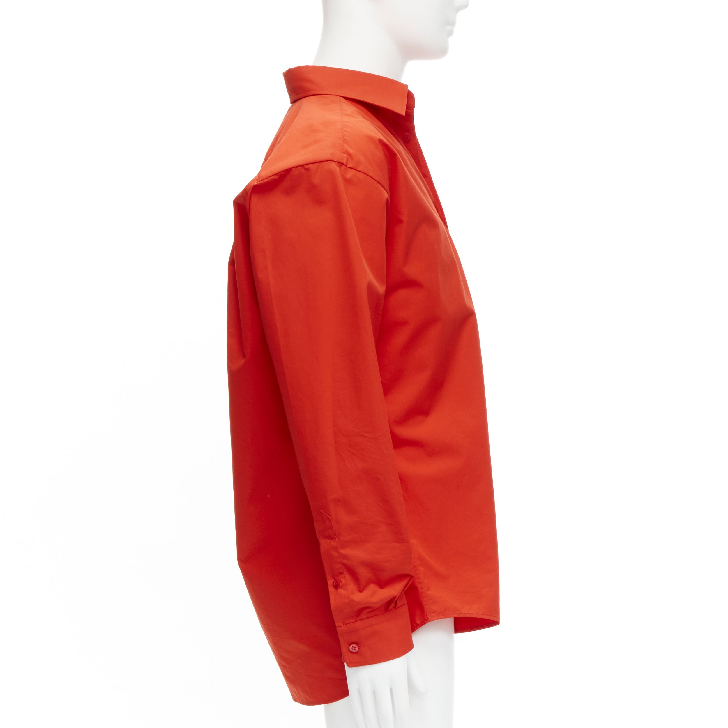 Balenciaga BALENCIAGA Cocoon red swing collar 3D cut oversized button down shirt Size M / US 6-8 / IT 42-44 - 3 Thumbnail