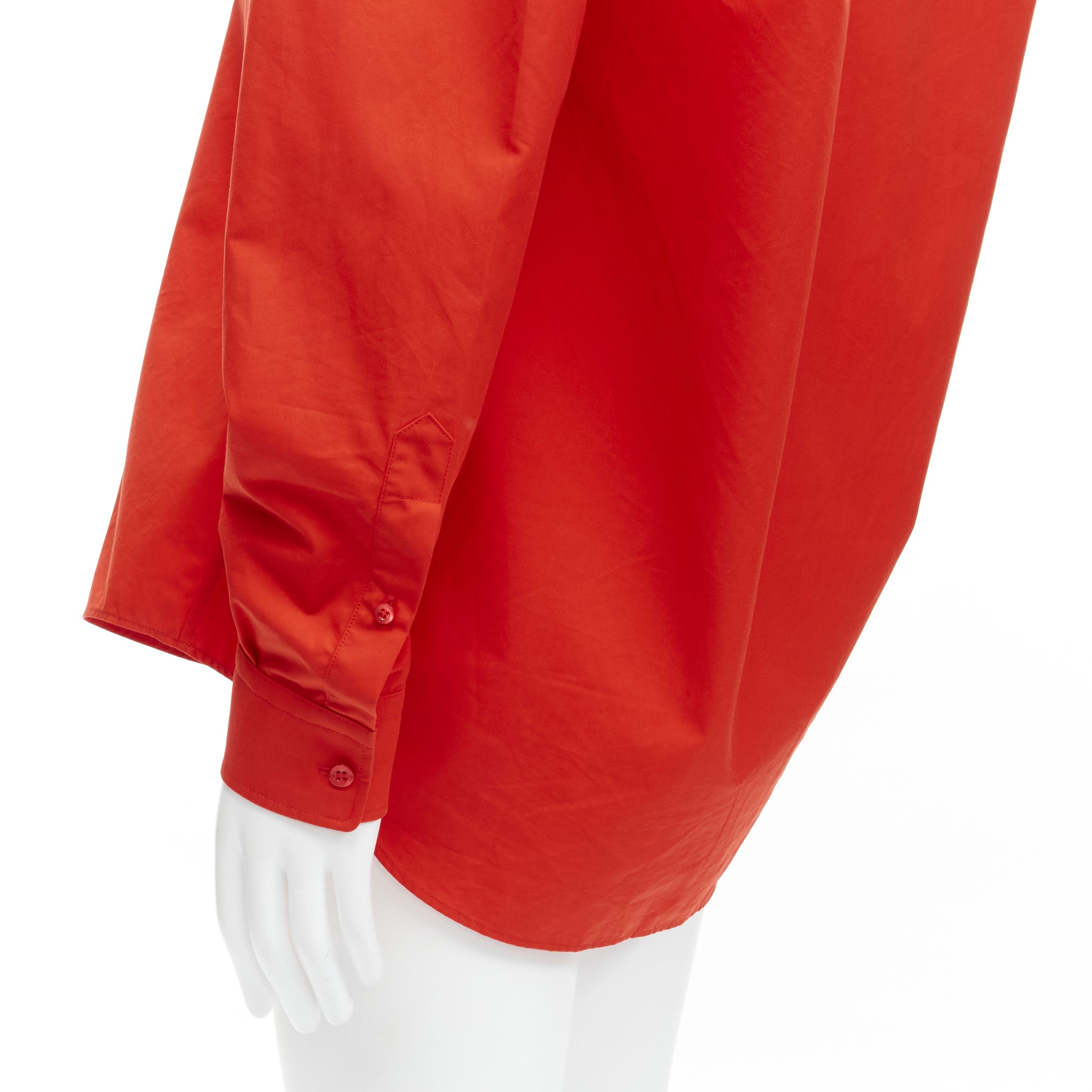Balenciaga BALENCIAGA Cocoon red swing collar 3D cut oversized button down shirt Size M / US 6-8 / IT 42-44 - 7 Thumbnail