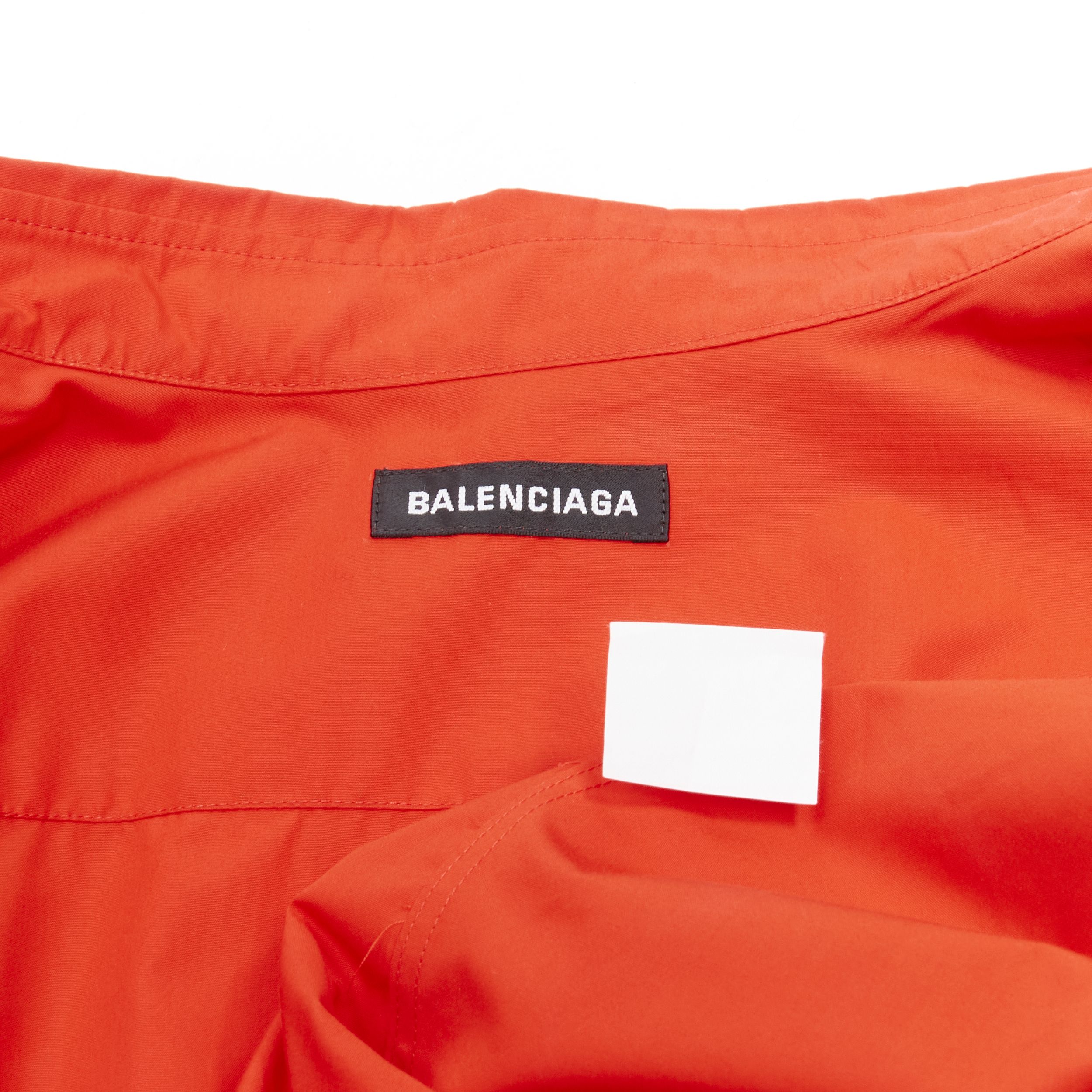 Balenciaga BALENCIAGA Cocoon red swing collar 3D cut oversized button down shirt Size M / US 6-8 / IT 42-44 - 8 Thumbnail