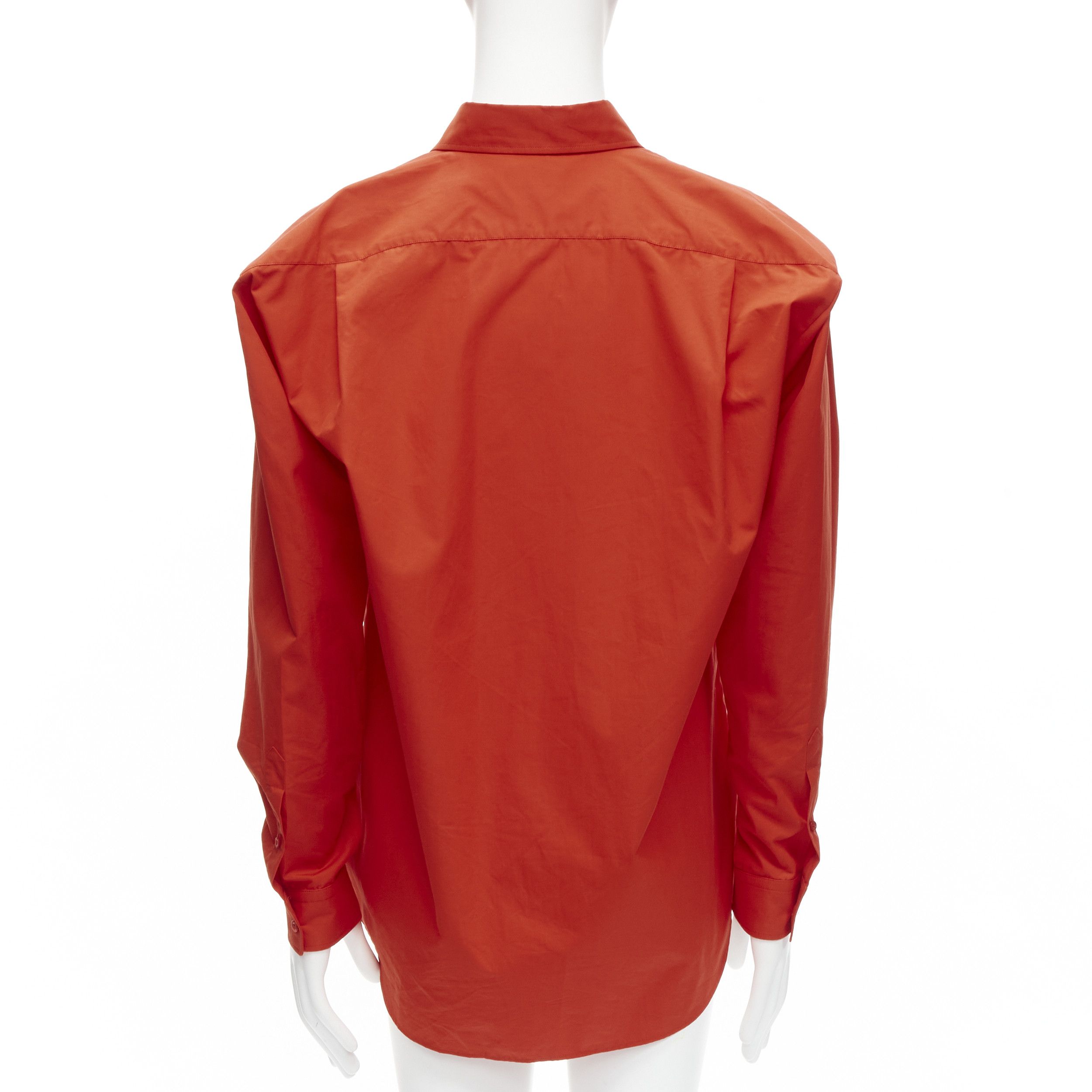 Balenciaga BALENCIAGA Cocoon red swing collar 3D cut oversized button down shirt Size M / US 6-8 / IT 42-44 - 4 Thumbnail