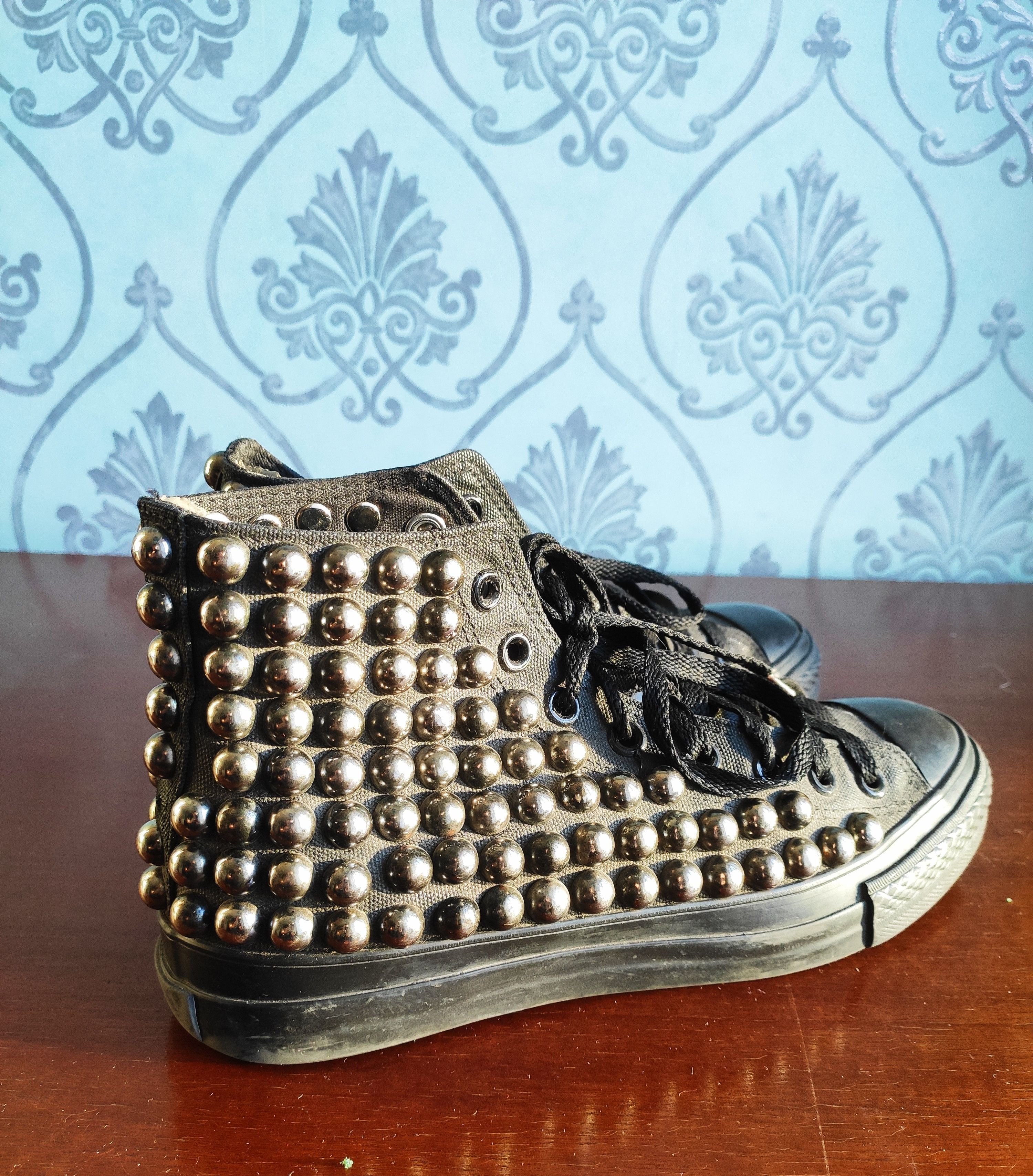 If Six Was Nine GRAIL! Studded sneakers.Like Vivienne Westwood or Dior. Size US 7.5 / EU 40-41 - 2 Thumbnail