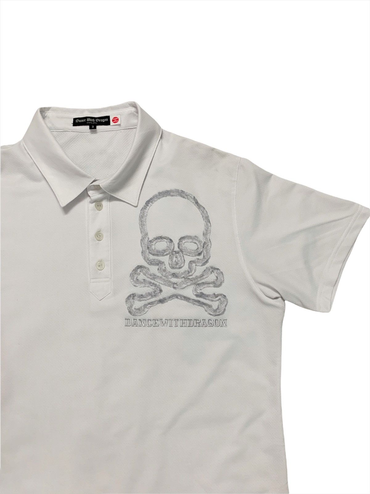 Japanese Brand Dance With Dragon Kyoto Japan Embroidered Skull Polo Jersey Size US M / EU 48-50 / 2 - 2 Thumbnail