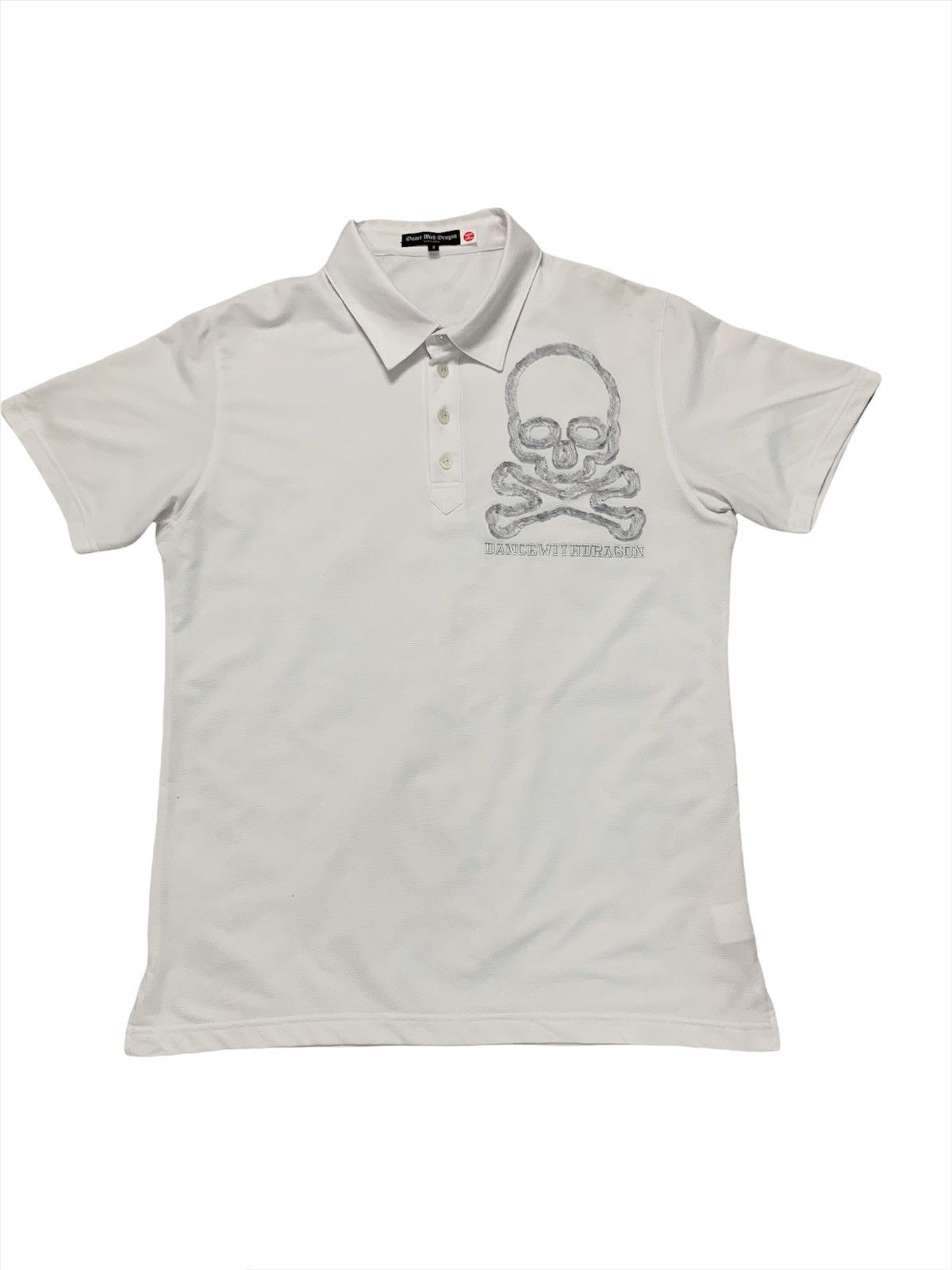 Japanese Brand Dance With Dragon Kyoto Japan Embroidered Skull Polo Jersey Size US M / EU 48-50 / 2 - 1 Thumbnail