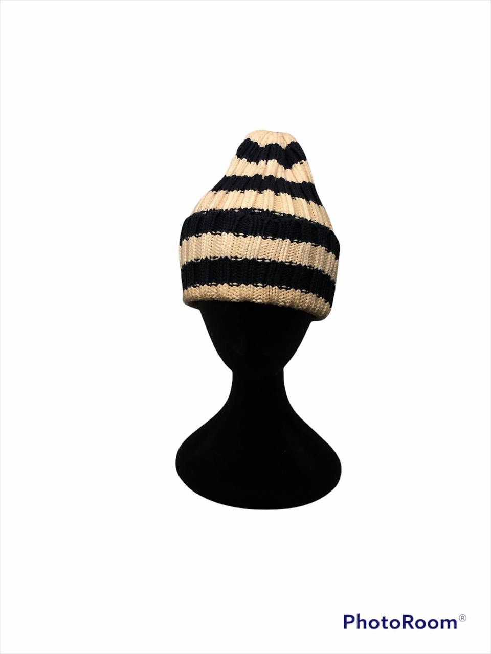 Vintage 🔥Grilled 🔥Mega Stripe Beanie Hat Kurt Kobain Style Size ONE SIZE - 1 Thumbnail