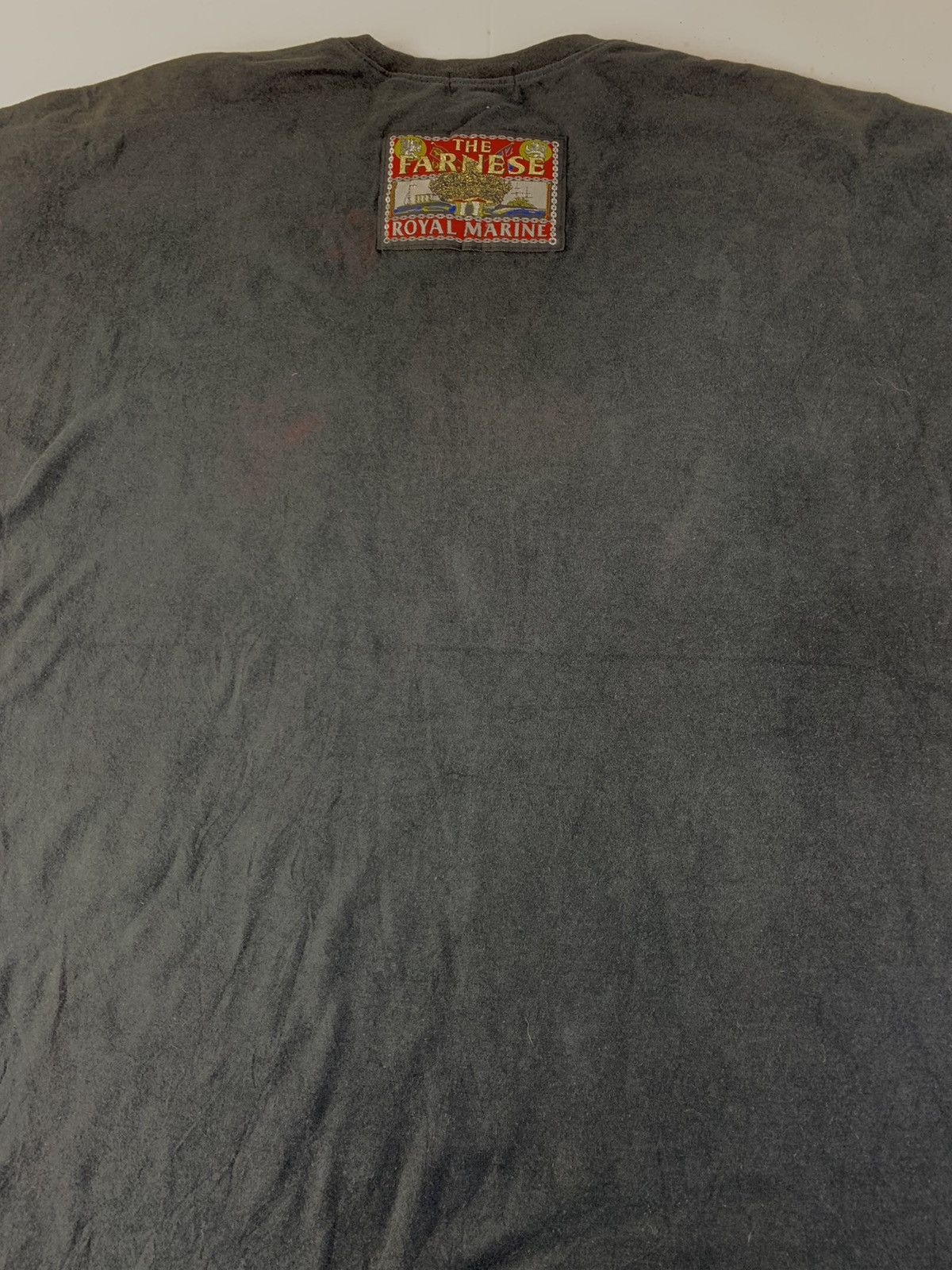 Designer 90s Farnese The Royal Marine Custard Powder Big Logo Tee Size US XL / EU 56 / 4 - 4 Thumbnail