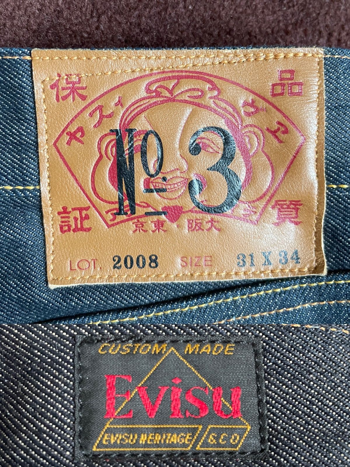 Evisu × Japanese Brand evisu “道楽”style daicock style NEW！jeans！size：31x34 Size US 31 - 5 Thumbnail