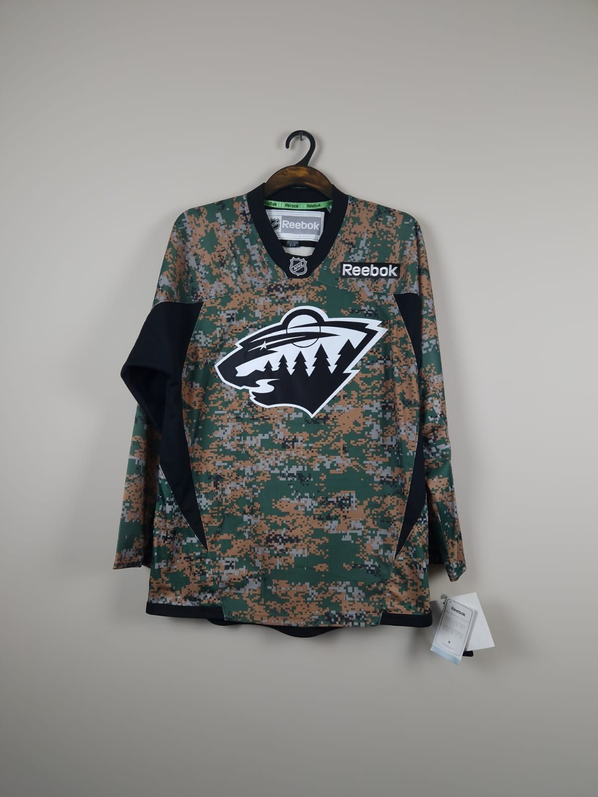 Minnesota Wild Camo Veterans Day Jersey Reebok 2016 NHL