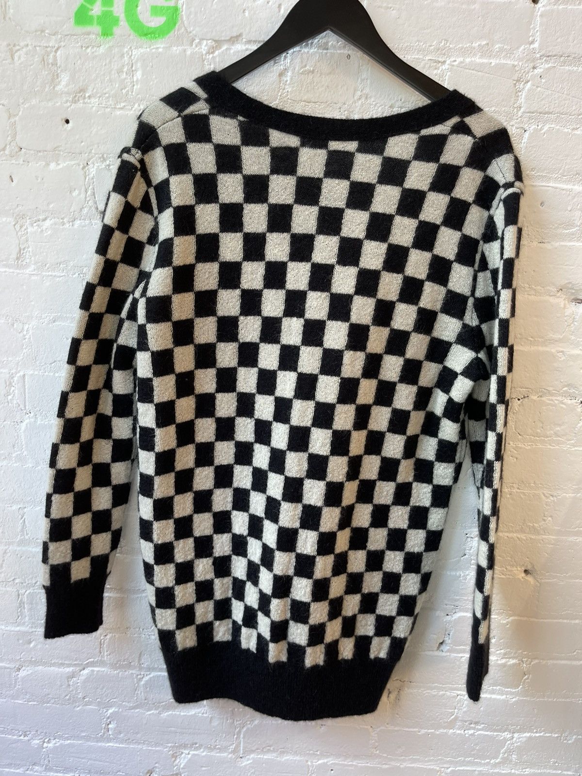 Hedi Slimane × Saint Laurent Paris SLP SS16 SURF SOUND DAMIER CHECKERED SWEATER CARDIGAN Size US M / EU 48-50 / 2 - 11 Thumbnail