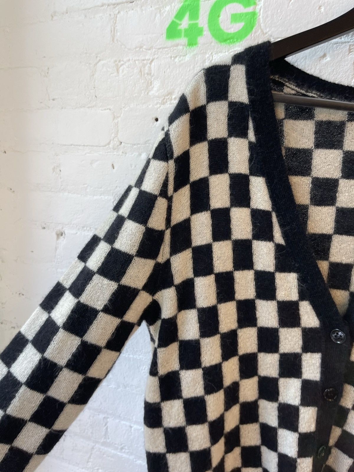Hedi Slimane × Saint Laurent Paris SLP SS16 SURF SOUND DAMIER CHECKERED SWEATER CARDIGAN Size US M / EU 48-50 / 2 - 6 Thumbnail