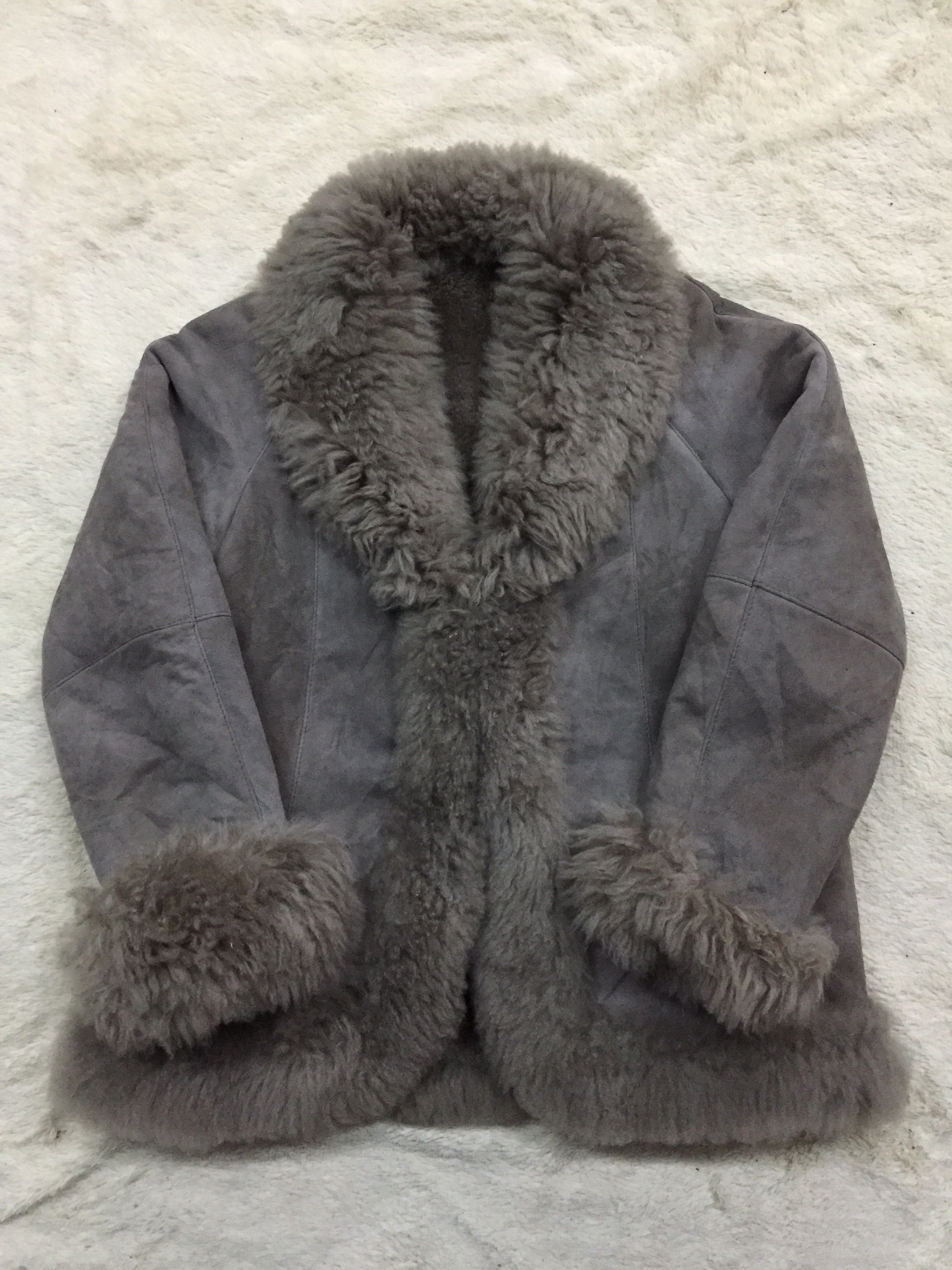 fur / coat vintage Mods jacket suède
