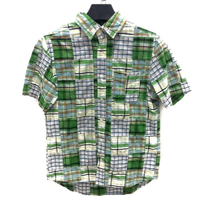 Global Work × Japanese Brand Japanese Designer Global Worl Patchwork Shirt Button Up Size US M / EU 48-50 / 2 - 1 Thumbnail