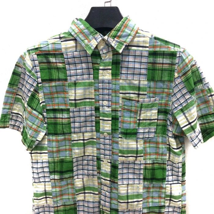 Global Work × Japanese Brand Japanese Designer Global Worl Patchwork Shirt Button Up Size US M / EU 48-50 / 2 - 2 Thumbnail