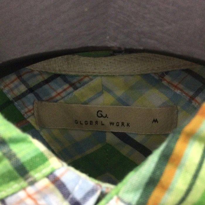 Global Work × Japanese Brand Japanese Designer Global Worl Patchwork Shirt Button Up Size US M / EU 48-50 / 2 - 3 Thumbnail