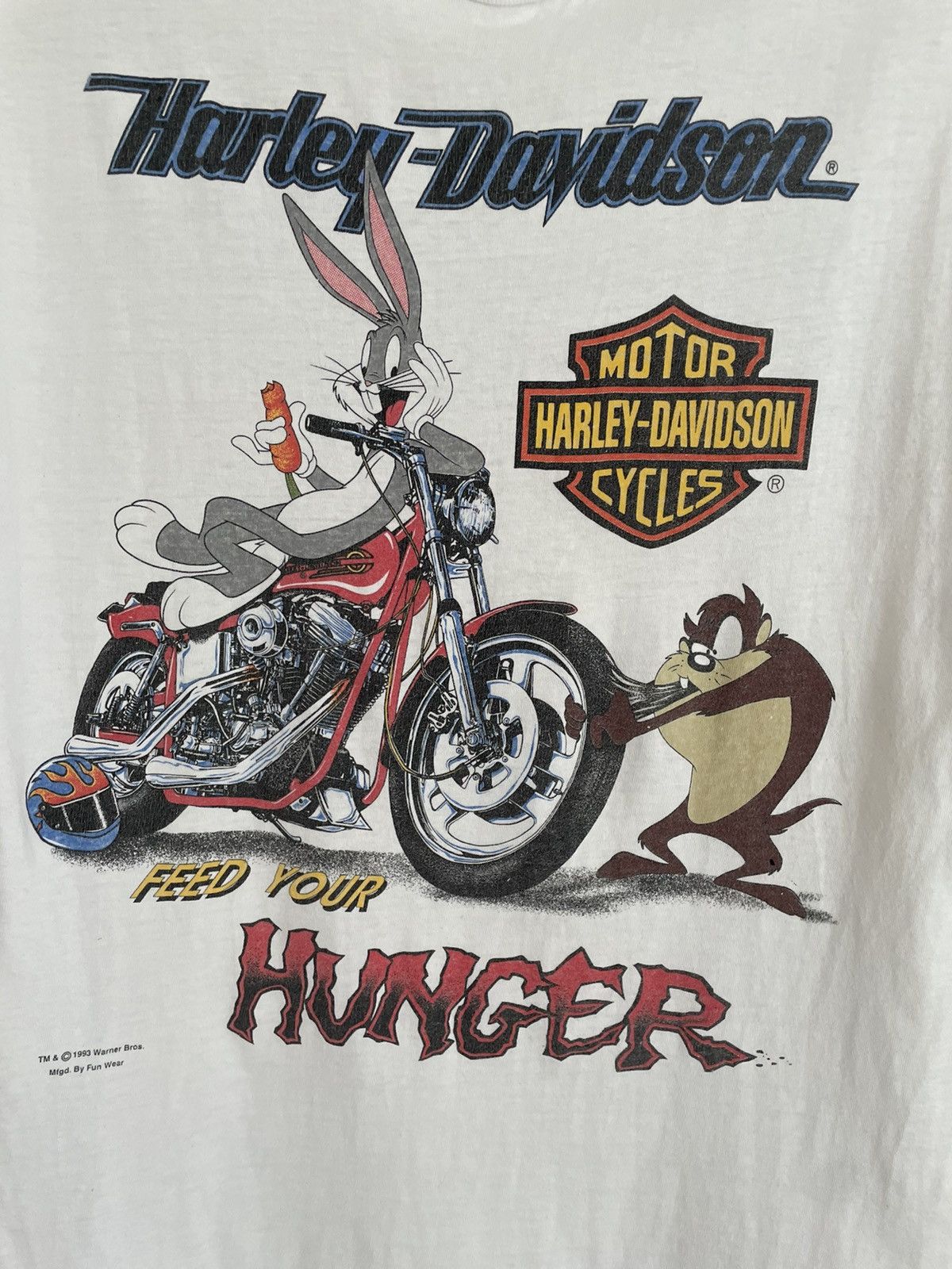 Harley Davidson × Vintage × Warner Bros Vintage Harley davidson X Marner Bros Tazmania Z6 Size US L / EU 52-54 / 3 - 3 Thumbnail