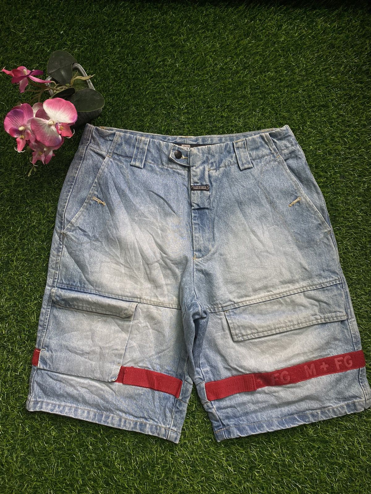 Marithe + Francois Girbaud Vintage Girbaud Denim Short Jeans Size US 35 - 1 Thumbnail