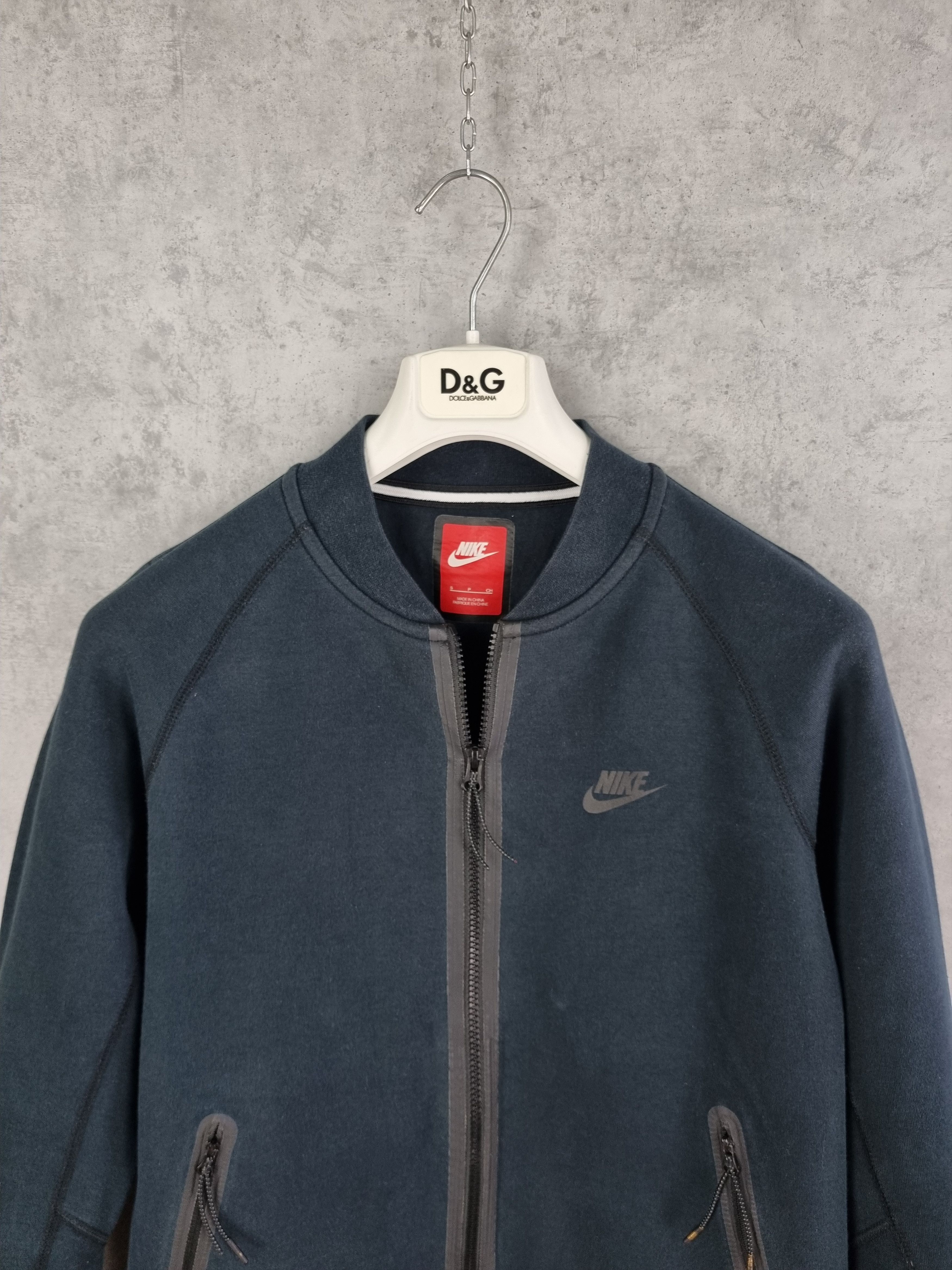 image of Nike Tech Bomber Full Zip Jacket Black Military Tactics in Blue Fade, Men's (Size Small)