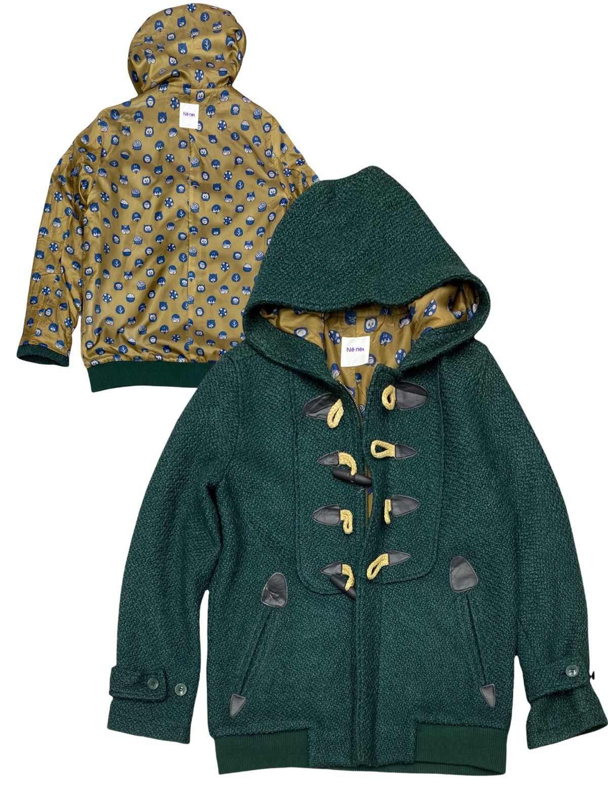 Issey Miyake × Ne-Net VTG NE-NET WOOL BLEND DOUBLE LINNING MONOGRAM DUFFLE JACKET Size M / US 6-8 / IT 42-44 - 1 Thumbnail