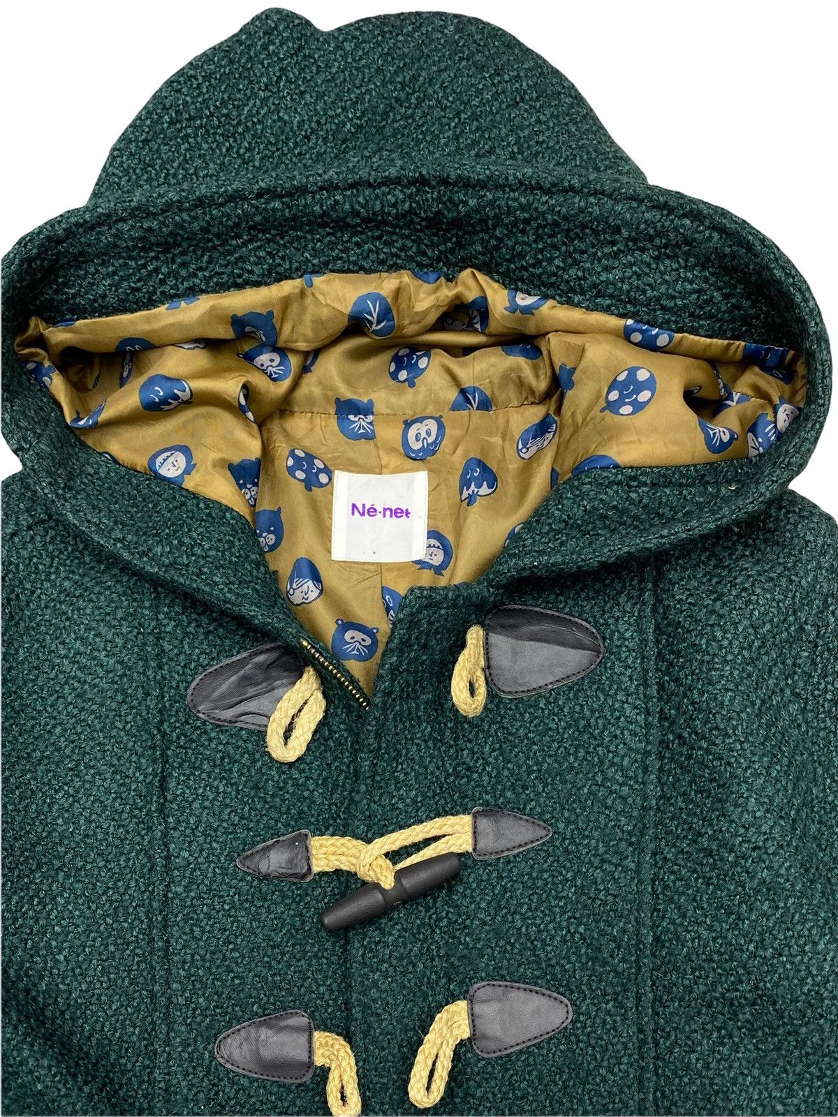 Issey Miyake × Ne-Net VTG NE-NET WOOL BLEND DOUBLE LINNING MONOGRAM DUFFLE JACKET Size M / US 6-8 / IT 42-44 - 6 Thumbnail