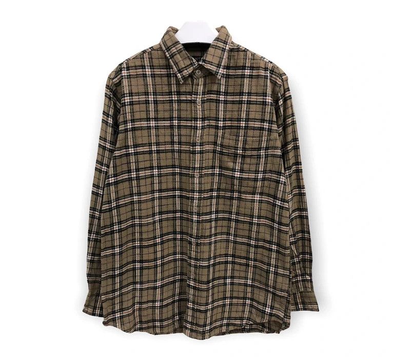 image of Vintage Pointer Plaid Tartan Flannel Shirt, Men's (Size Medium)