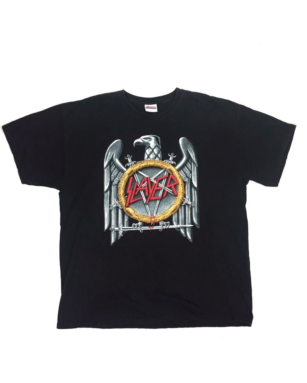 image of Band Tees x Slayer Vintage 00S American Thrash Metal Band Tee Slayer in Black, Men's (Size XL)