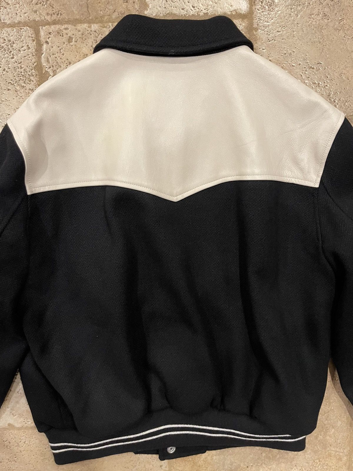 Celine × Hedi Slimane Celine x Hedi Slimane Black Western Teddy Varsity Jacket Size US L / EU 52-54 / 3 - 11 Thumbnail