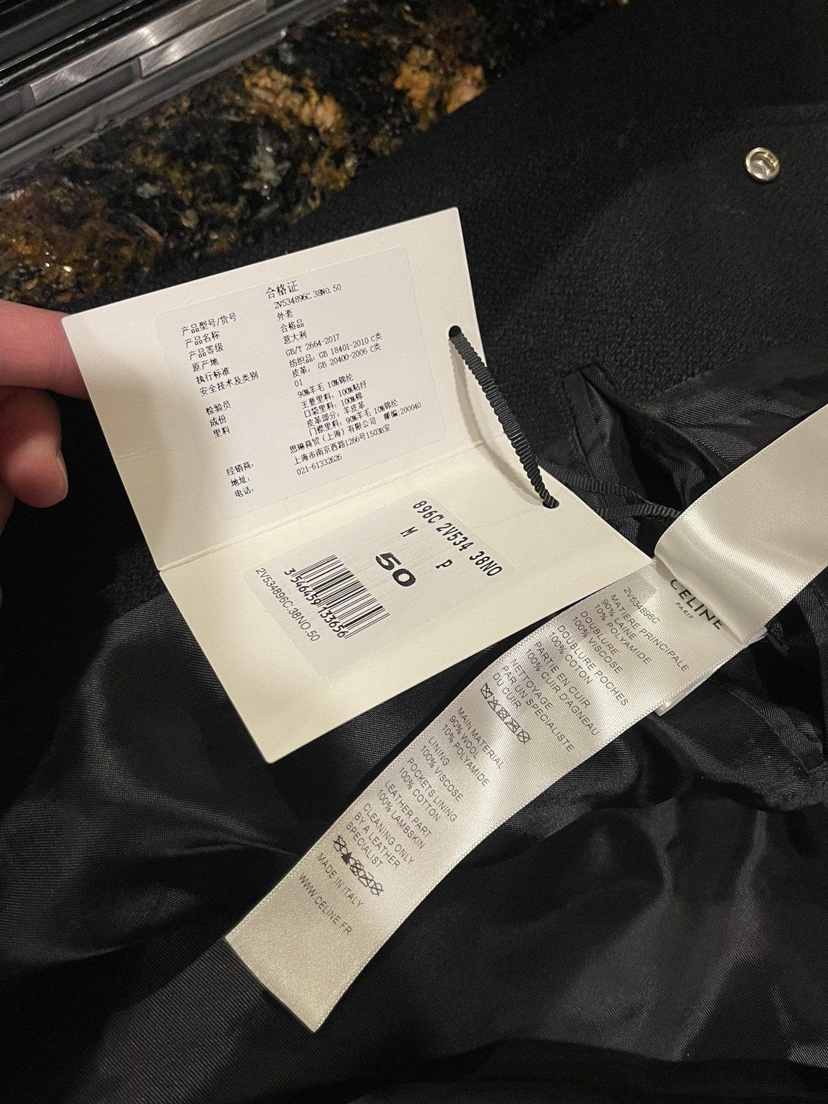 Celine × Hedi Slimane Celine x Hedi Slimane Black Western Teddy Varsity Jacket Size US L / EU 52-54 / 3 - 14 Thumbnail