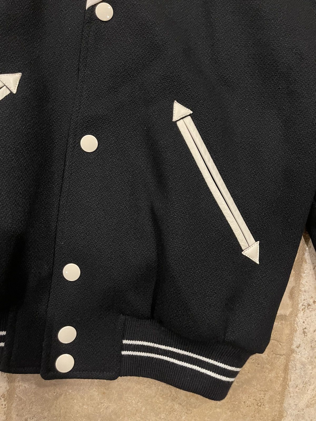 Celine × Hedi Slimane Celine x Hedi Slimane Black Western Teddy Varsity Jacket Size US L / EU 52-54 / 3 - 6 Thumbnail