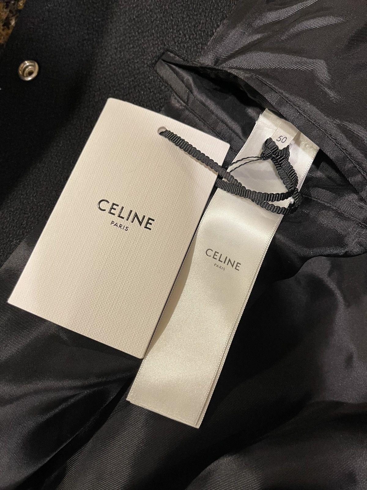 Celine × Hedi Slimane Celine x Hedi Slimane Black Western Teddy Varsity Jacket Size US L / EU 52-54 / 3 - 13 Thumbnail