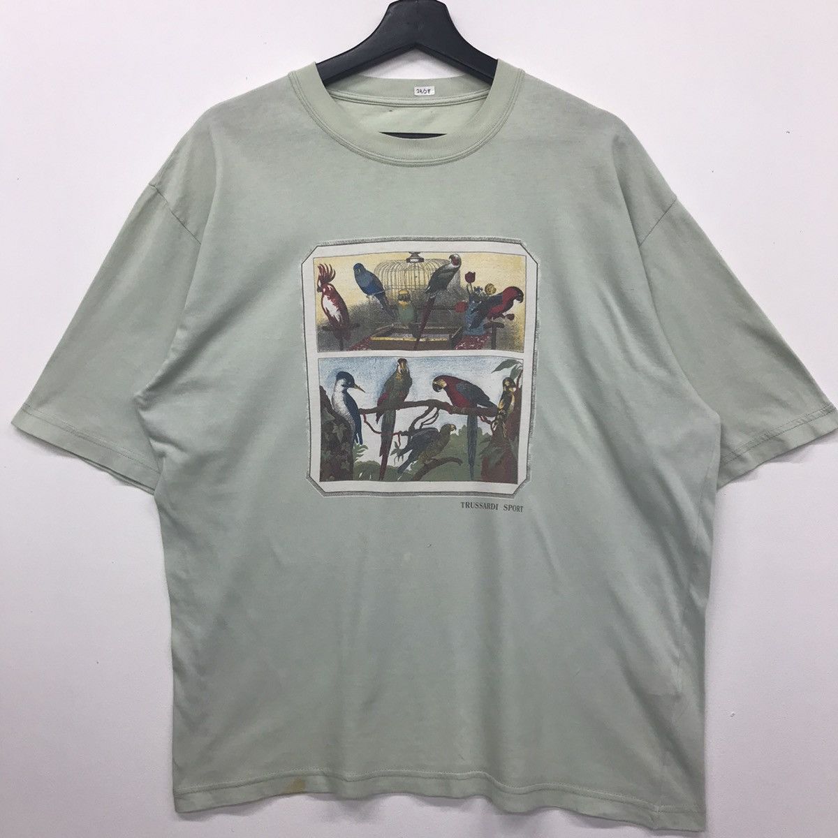 Trussardi × Vintage Vintage Trussardi Habitat Parrot 90s Tee Size US XL / EU 56 / 4 - 2 Thumbnail