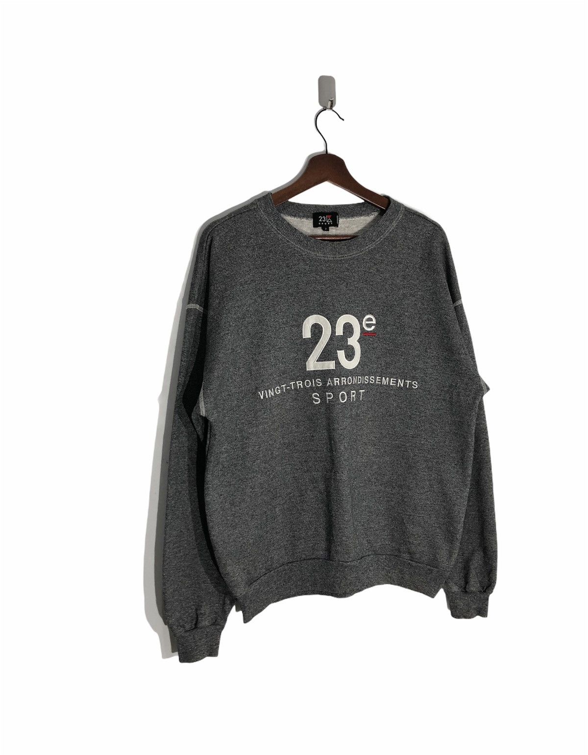 VINGT-TROIS cheapest ARRONDISSEMENT Grey Crewneck Sweatshirt - S/38