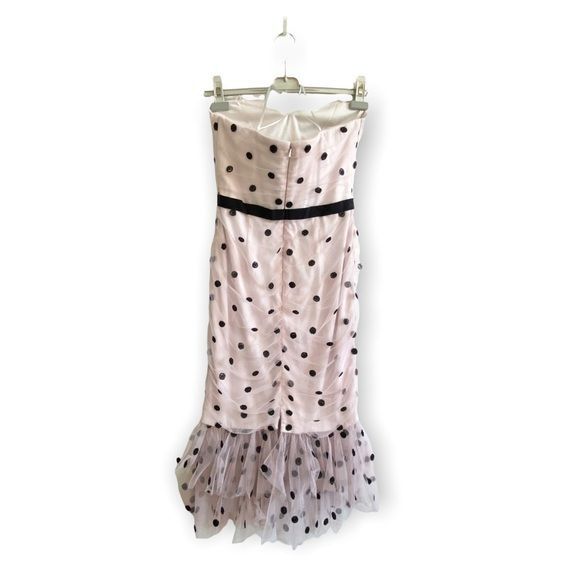Marchesa Marchesa Notte Strapless Sequin Polka Dot Tulle Cocktail Dre Size XS / US 0-2 / IT 36-38 - 2 Thumbnail
