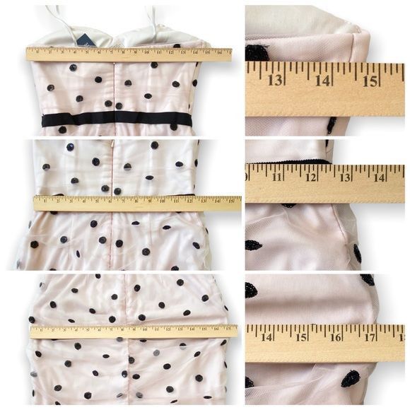 Marchesa Marchesa Notte Strapless Sequin Polka Dot Tulle Cocktail Dre Size XS / US 0-2 / IT 36-38 - 11 Thumbnail