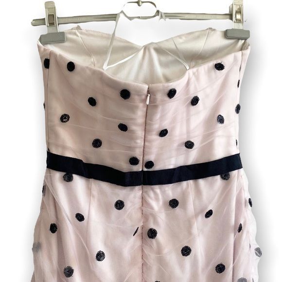 Marchesa Marchesa Notte Strapless Sequin Polka Dot Tulle Cocktail Dre Size XS / US 0-2 / IT 36-38 - 5 Thumbnail