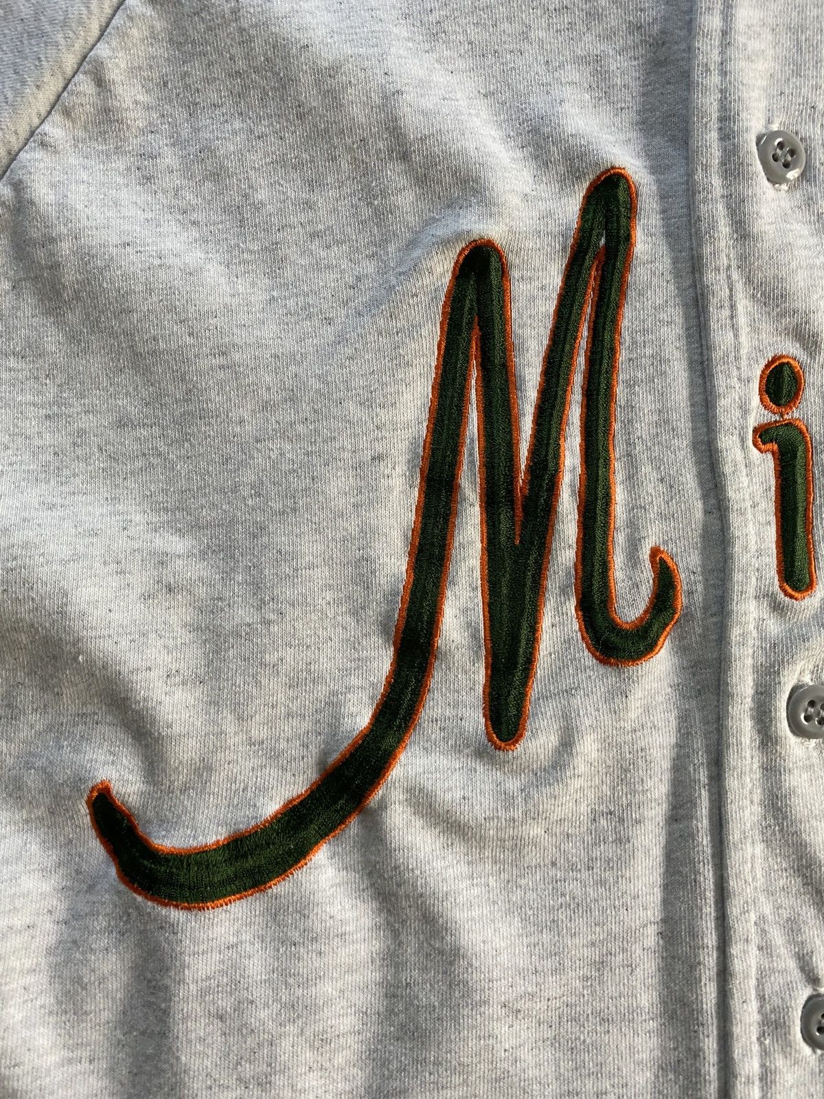 NCAA Vintage 80’s University Miami Bike Baseball Style Button Up Size US S / EU 44-46 / 1 - 3 Thumbnail