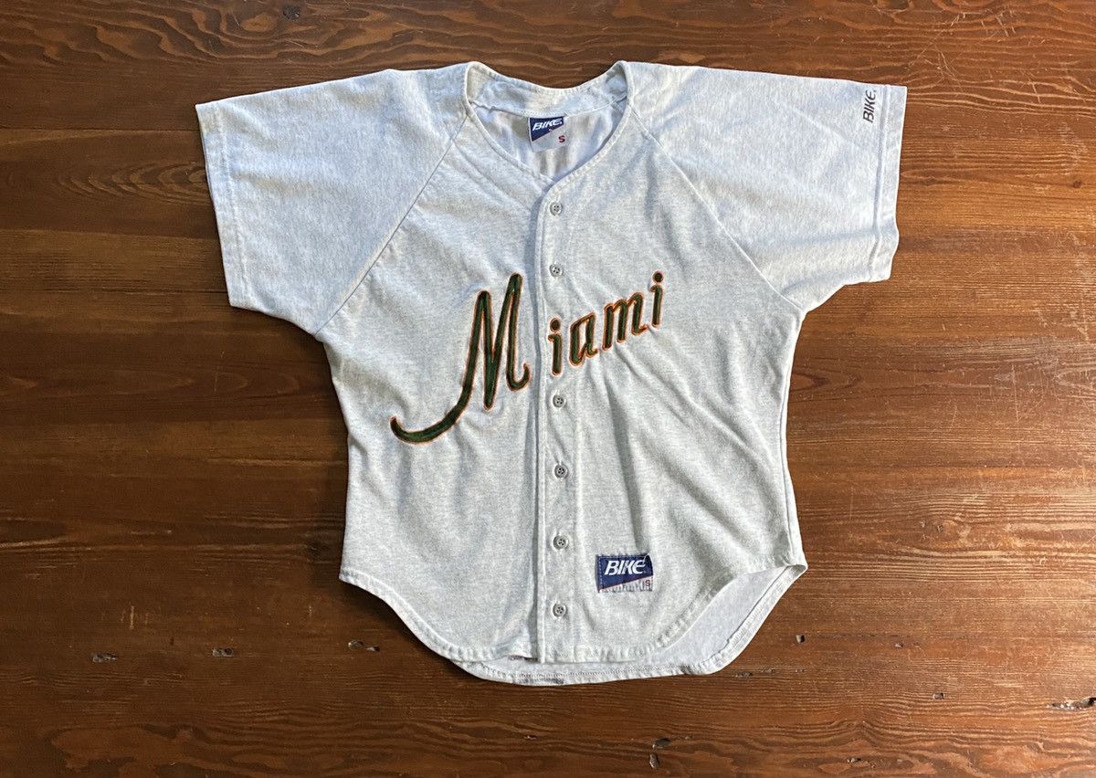 NCAA Vintage 80’s University Miami Bike Baseball Style Button Up Size US S / EU 44-46 / 1 - 2 Thumbnail