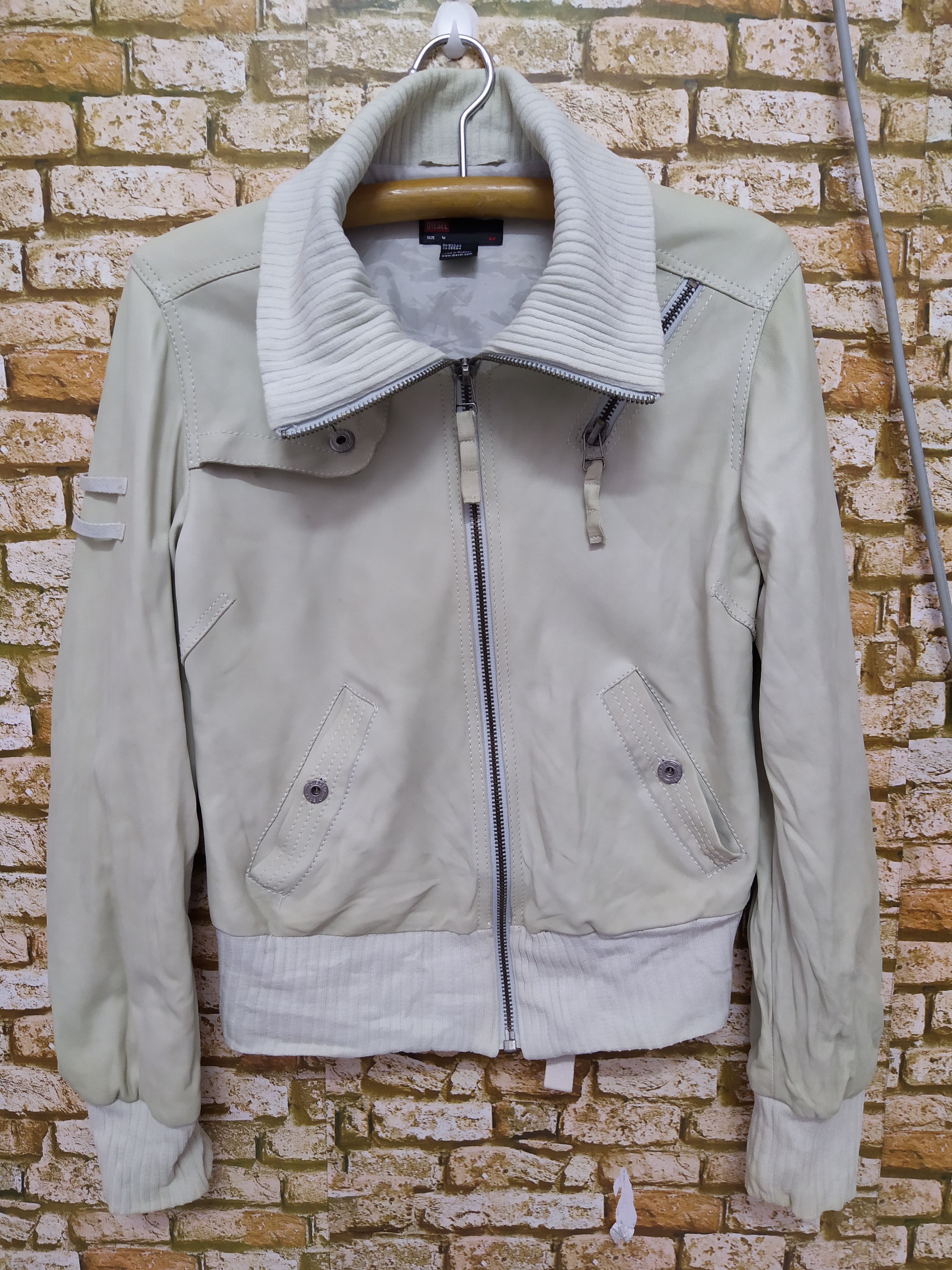 Diesel DIESEL LEATHER RIDERS JACKET (B369) Size M / US 6-8 / IT 42-44 - 1 Thumbnail