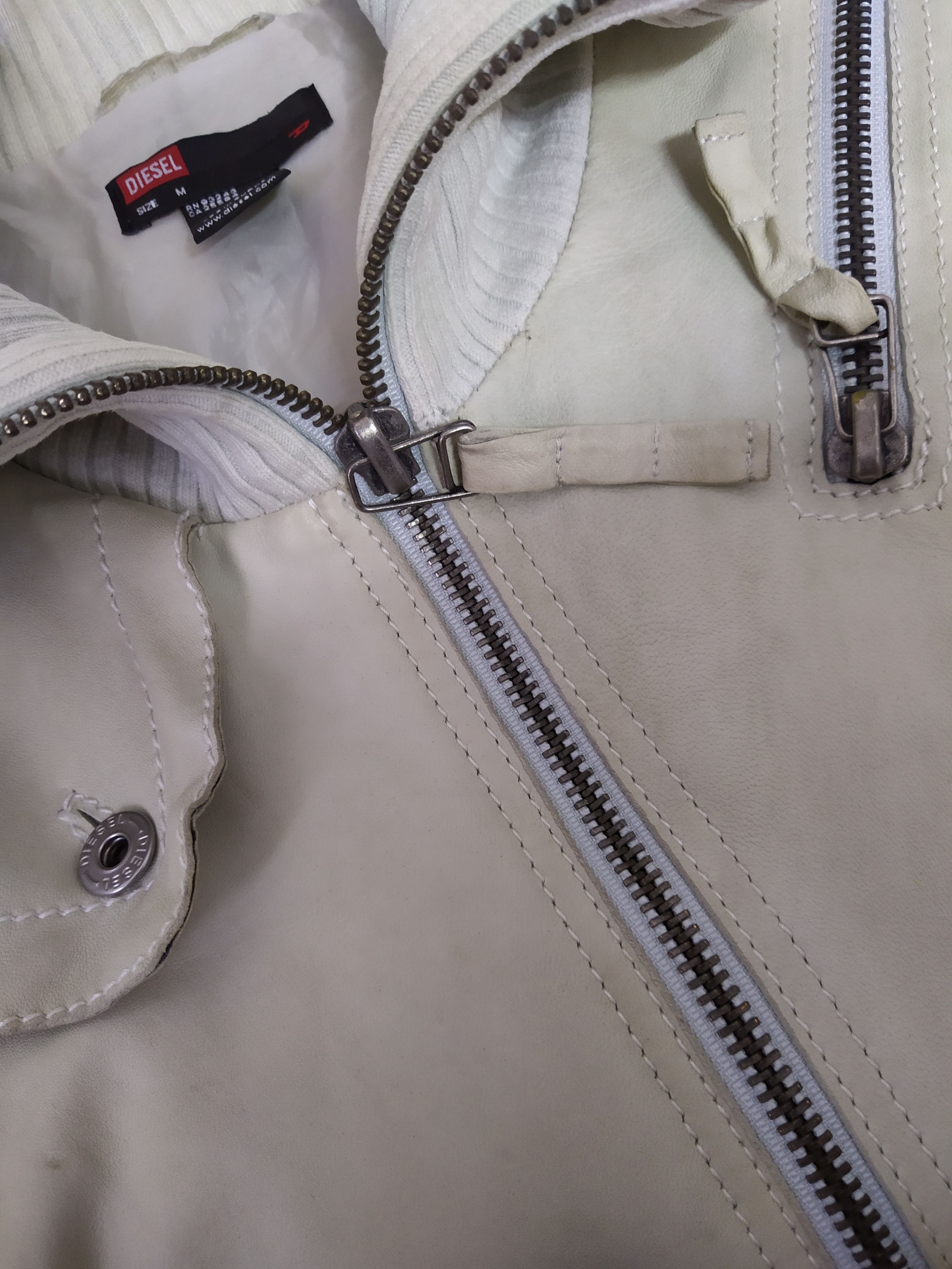 Diesel DIESEL LEATHER RIDERS JACKET (B369) Size M / US 6-8 / IT 42-44 - 4 Thumbnail