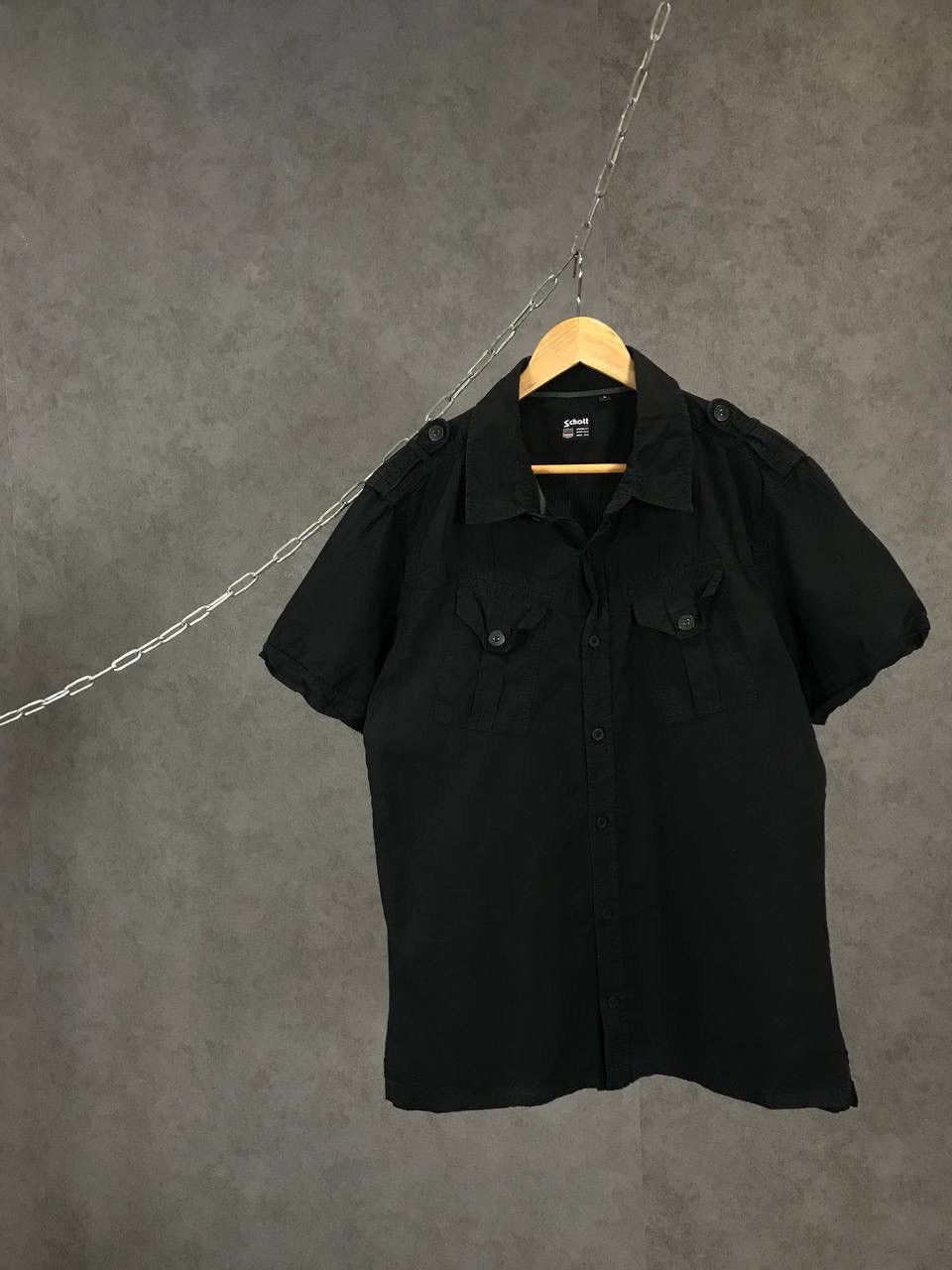 Schott Schott Eagle vintage big logo shirt Size US L / EU 52-54 / 3 - 1 Thumbnail