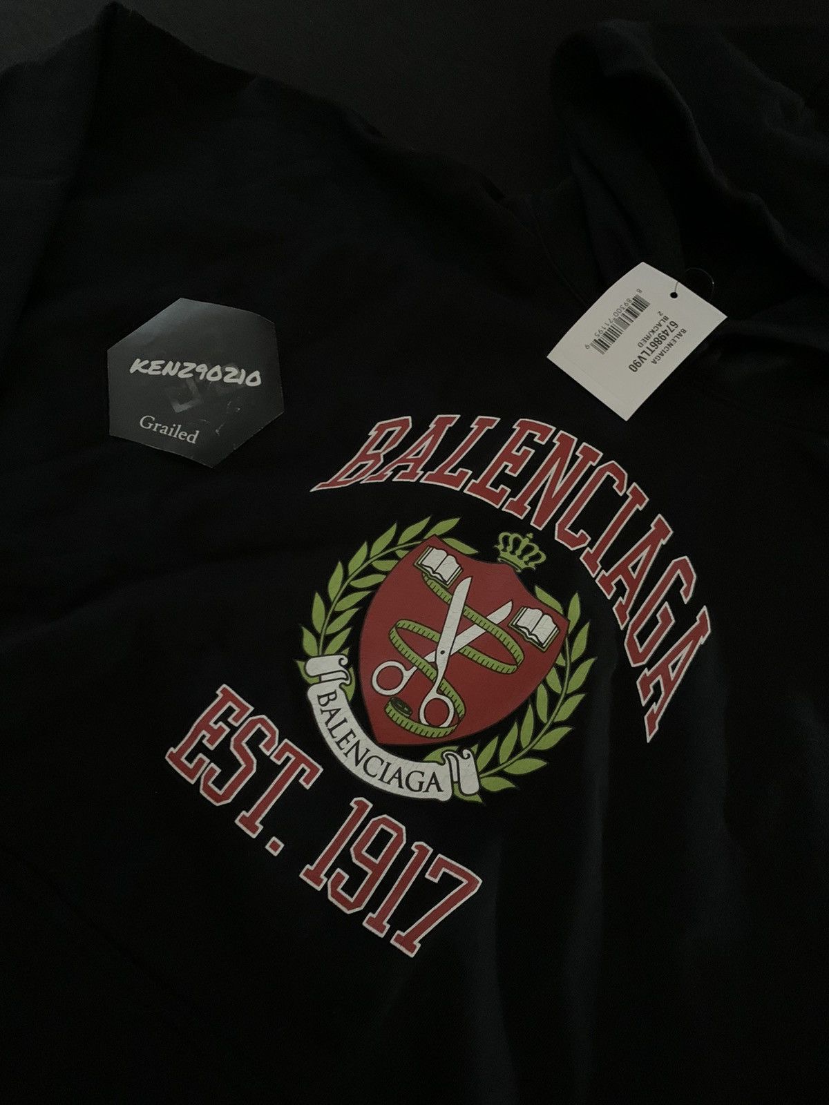 Balenciaga Balenciaga Wide-Fit College Logo Hoodie Size US L / EU 52-54 / 3 - 2 Thumbnail